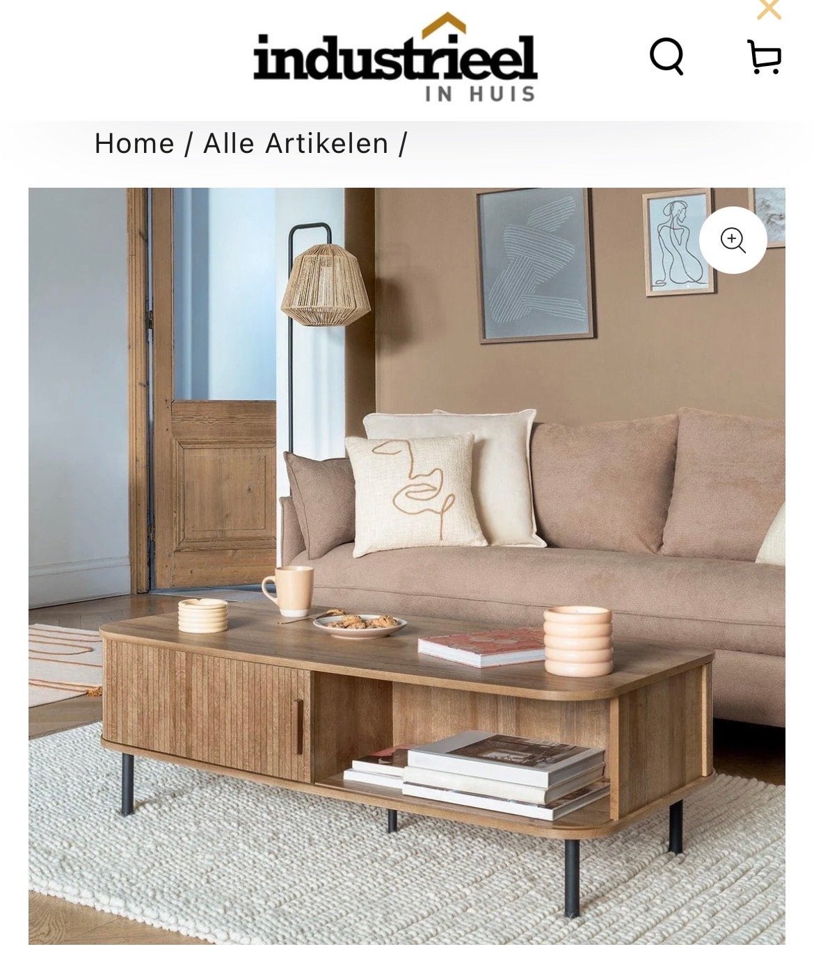 Nieuwe Bali salontafel (Industrieel Huis) - nog in doos!, Ophalen, 50 tot 100 cm, 100 tot 150 cm, Nieuw