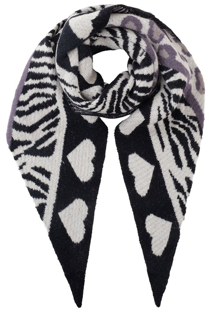 Winter sjaal triangle panterprint zwart 180x75cm, Ophalen of Verzenden, Nieuw, Maat 46/48 (XL) of groter, Sjaal