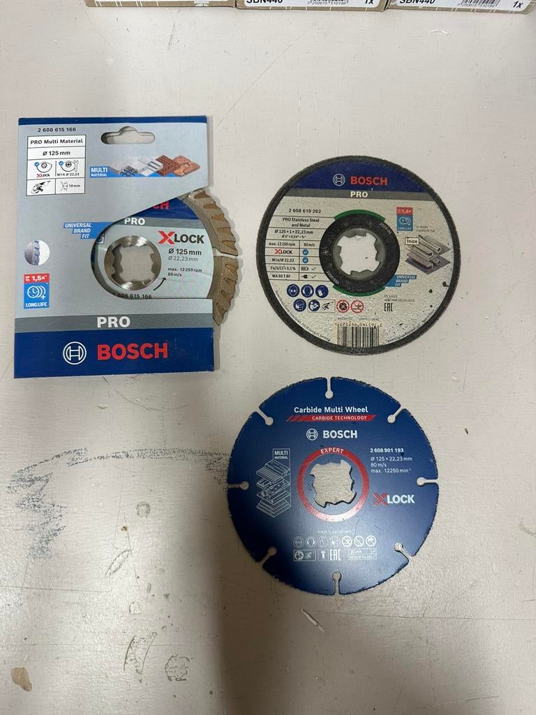 X-lock slijpschijven, Ophalen of Verzenden, Zo goed als nieuw, 1000 watt of meer, Haakse handslijpmachine