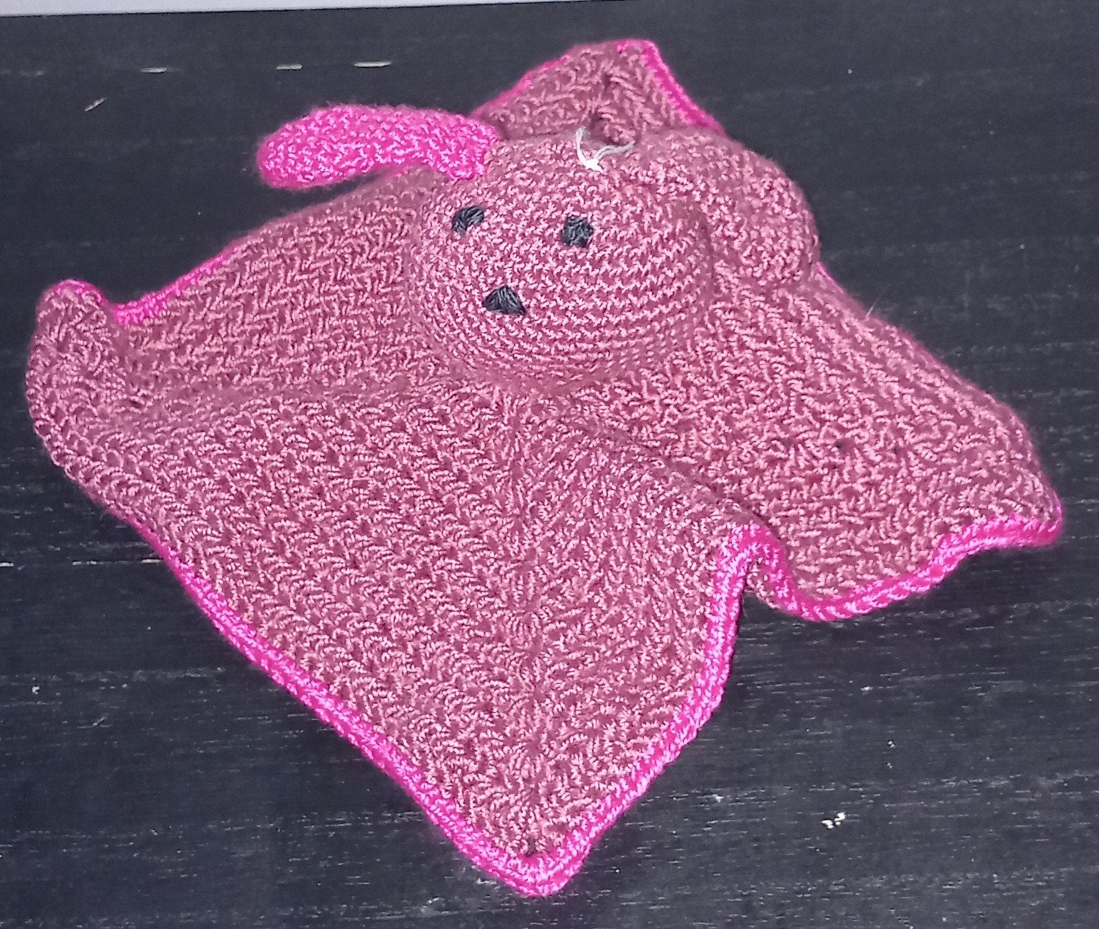 Gehaakt knuffeldoekje hond roze, Gebruikt, Handgemaakt, Ophalen of Verzenden, Roze