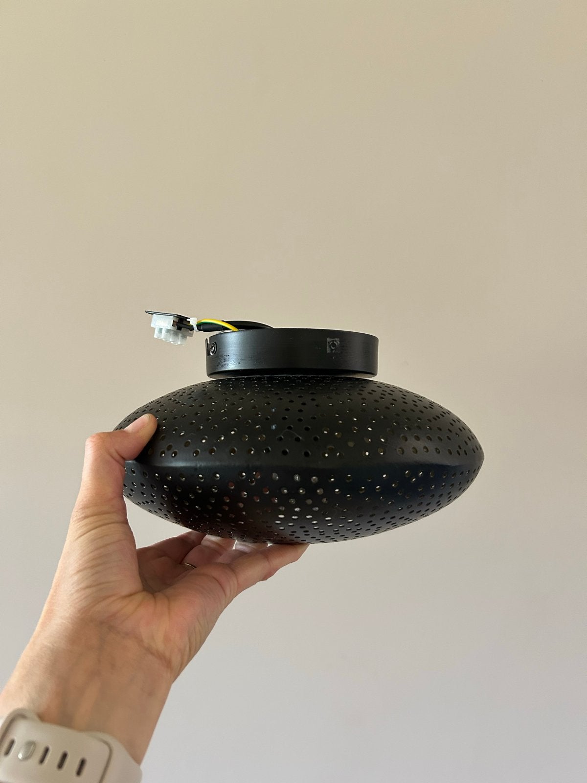 Qazqa Plafondlamp Zwart Met Goud 25 Cm, Huis en Inrichting, Ophalen, Qazqa, Zwart, Plafondlamp