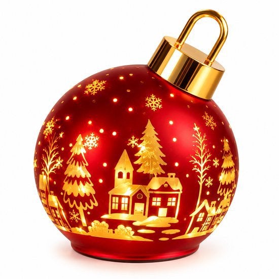 LED Draaiende Kerstbal - in 2 maten, Ophalen of Verzenden, Nieuw