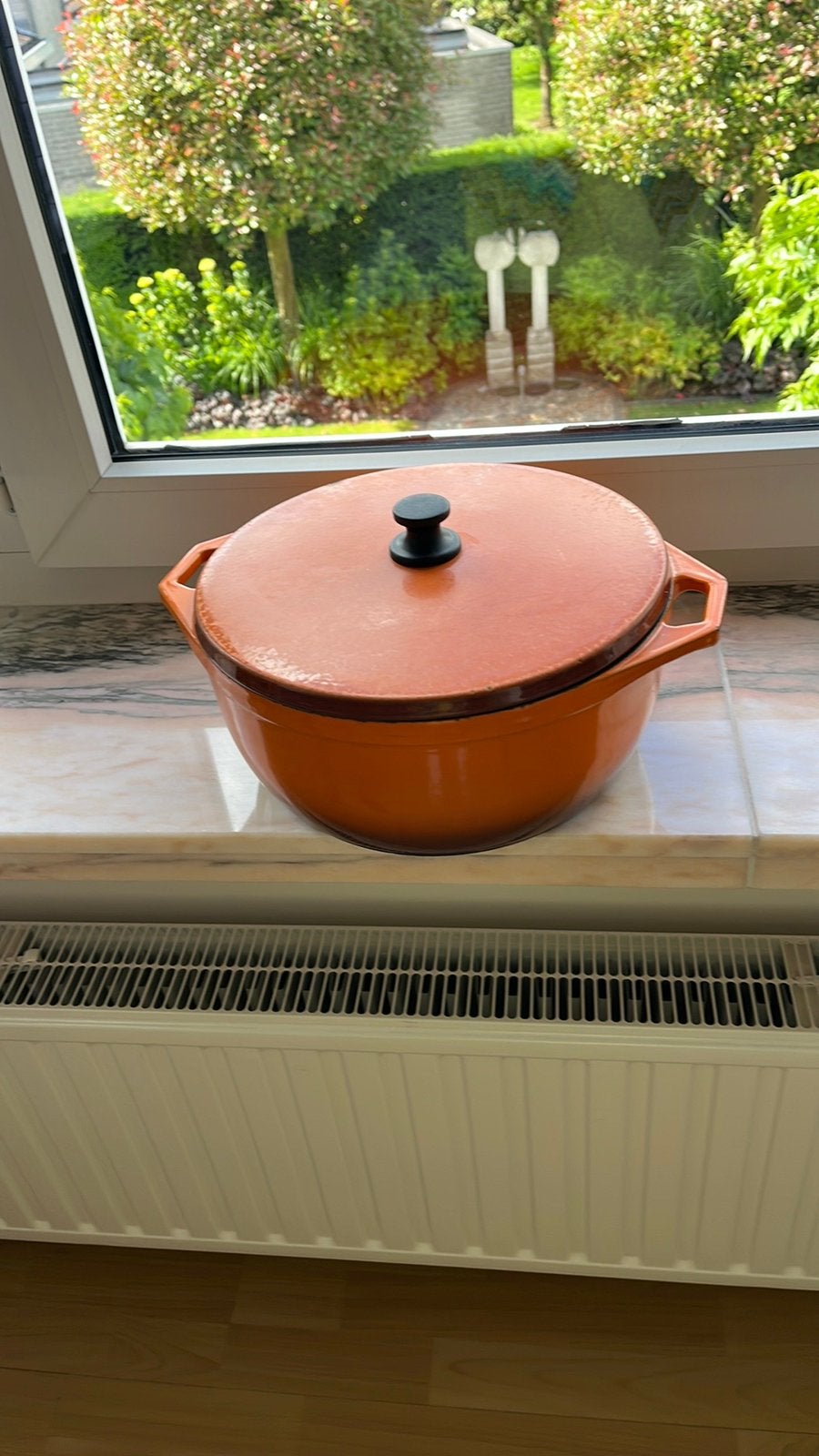 Pan groot buitenkant beschadigd, Huis en Inrichting, Keuken | Potten en Pannen, Ophalen of Verzenden, Gebruikt, Rvs, Kookpan of Snelkookpan