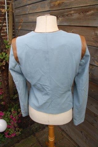 Jasje licht blauw/ bruin Scapa Sports mt 40 Vaste prijs AANB, Maat 38/40 (M), Scapa, Blauw, Ophalen of Verzenden