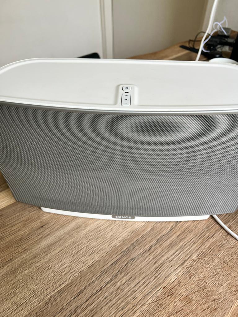 Sonos Play:5 Gen 1 (Wit) - Set van 2, Ophalen of Verzenden, Zo goed als nieuw, Sonos, 120 watt of meer