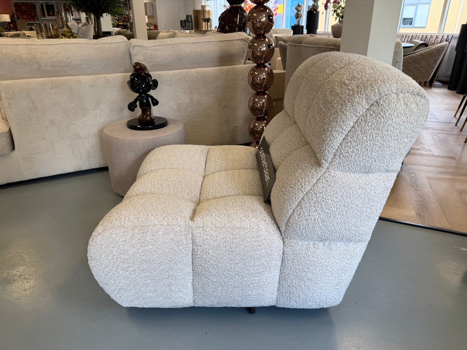 Luxe Teddy Draaifauteuil Block NIEUW Custom - Oosterbaan, Huis en Inrichting, Fauteuils, Info@oosterbaanwonen.nl, Venus 31 8448CE Heerenveen