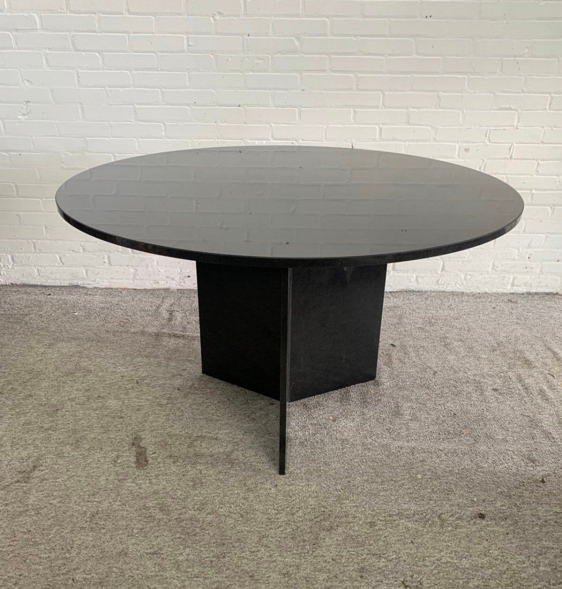 Tafel vintage schitterende marmer eettafel uit de jaren 80., Ophalen of Verzenden