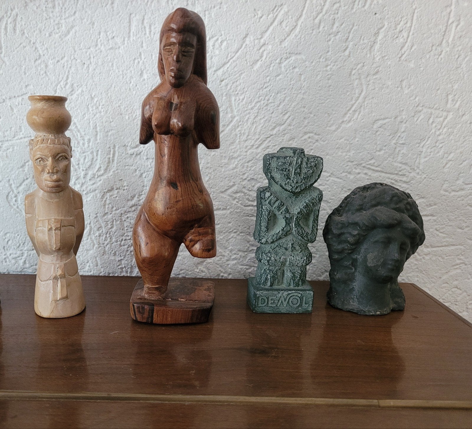 beeldje exotisch steen hout polynesië oceanië oud beeld klei, Verzamelen, Beelden en Beeldjes, Ophalen of Verzenden, Zo goed als nieuw