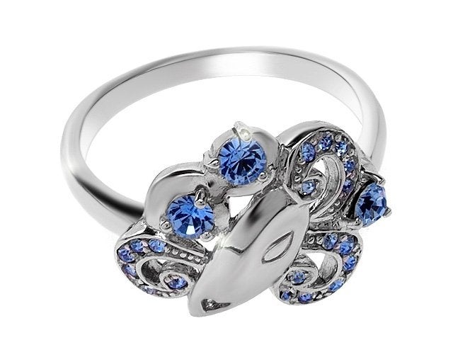Zandra Rhodes zilveren designer ring, maat 17 mm, nieuw, Met kristal, Nieuw, Ophalen of Verzenden, 17 tot 18