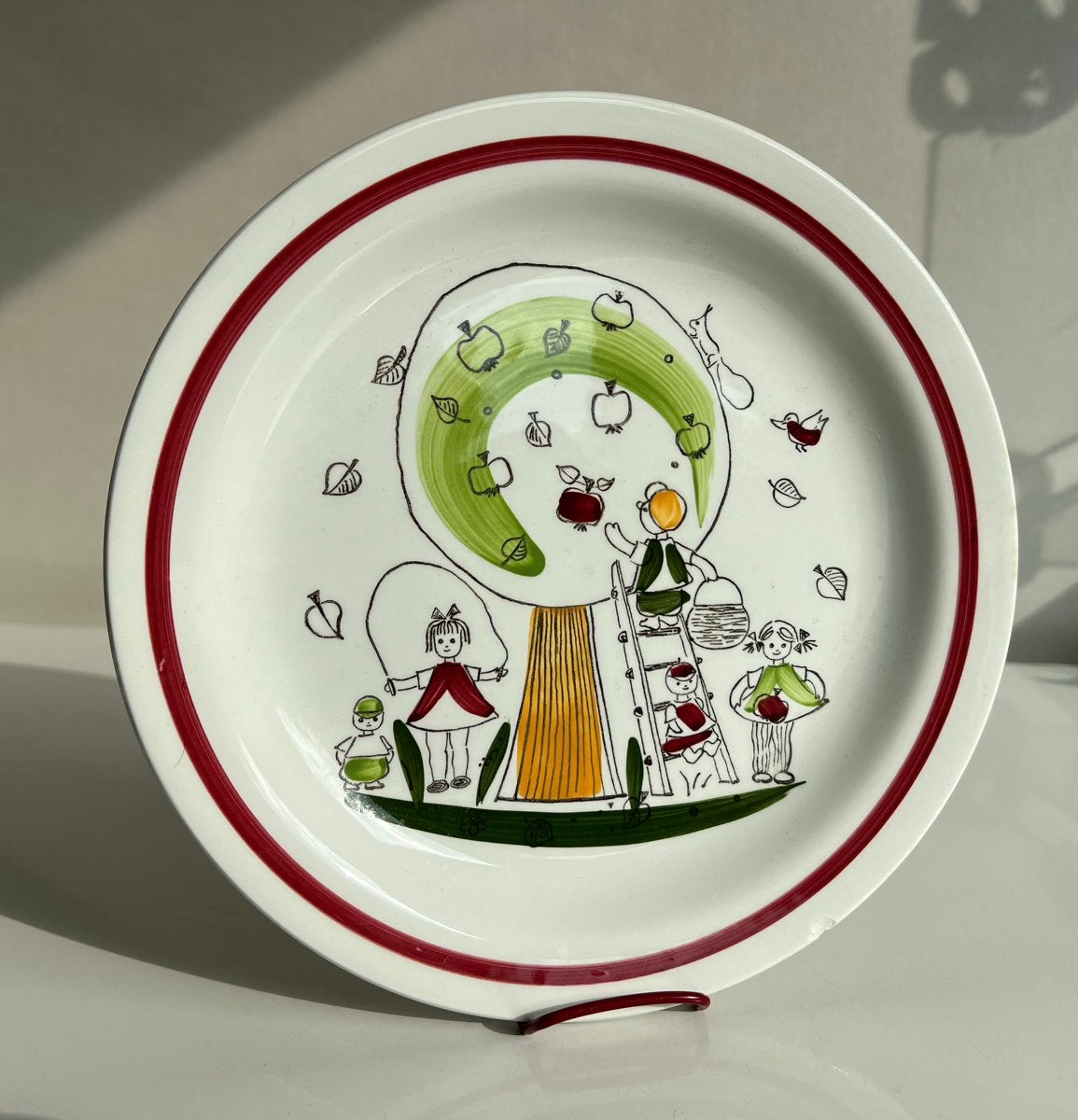 Vintage Rōrstrand Appel Päppel Kinderbord Marianne Westman, Antiek en Kunst, Antiek | Servies los, Ophalen of Verzenden