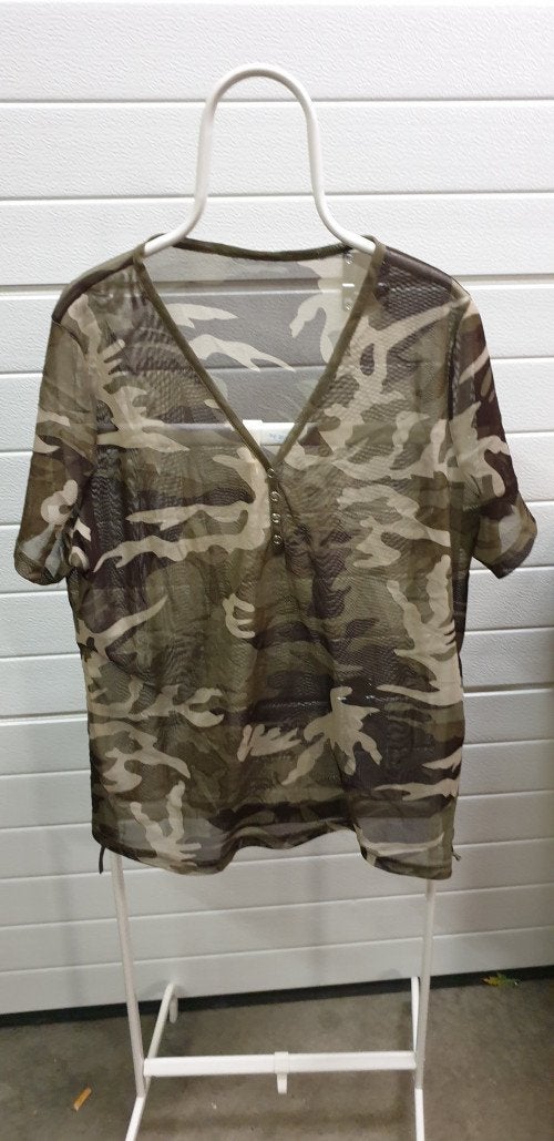 legerprint shirt doorzichtig, Ophalen of Verzenden, 'T Olde Gre-j, Info@toldegrej.nl, Endepoelstraat 20f Didam