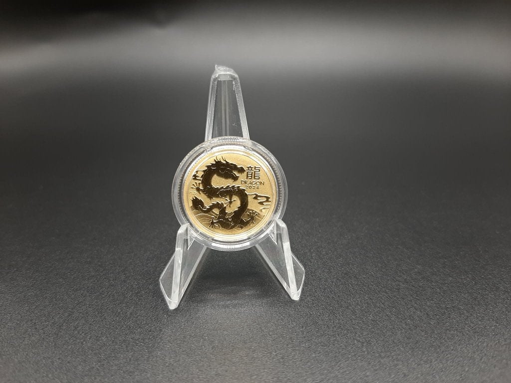 1/10 oz goud Lunar 3 Dragon 2024, Ophalen of Verzenden, Goud