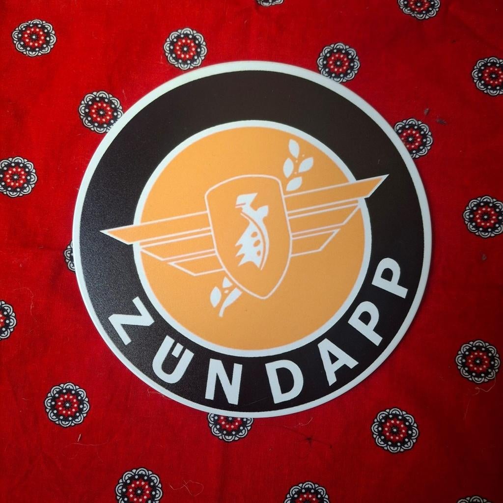 Zundapp Logo Rond metalen wandbordje, Ophalen of Verzenden, Nieuw, Overige typen