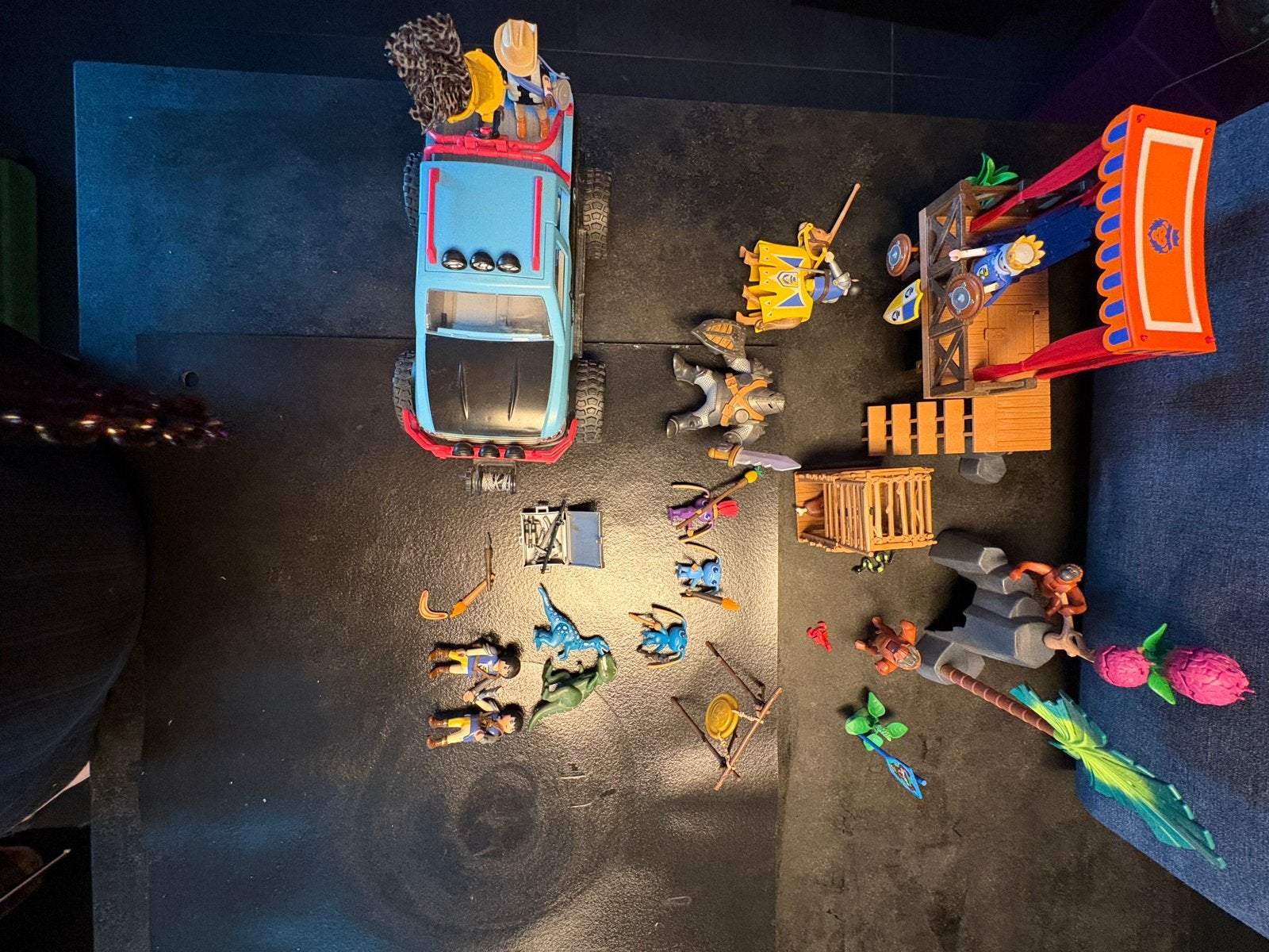 Playmobil Super 4 Speelset: Monstertruck, Ridders & Dino's, Gebruikt, Complete set, Overige typen, Ophalen of Verzenden
