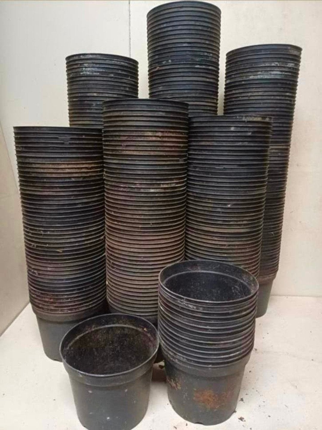 Kweekpotten plantenpotten bloempotten 2 liter, Kunststof, Gebruikt, Rond, Ophalen of Verzenden