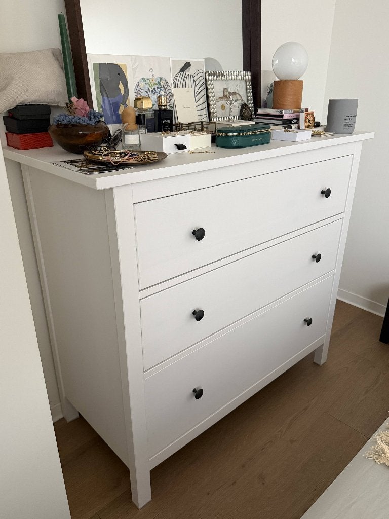Chest of 3 drawers, white, 86x78 cm, Ophalen, 5 laden of meer, 50 tot 100 cm, Zo goed als nieuw