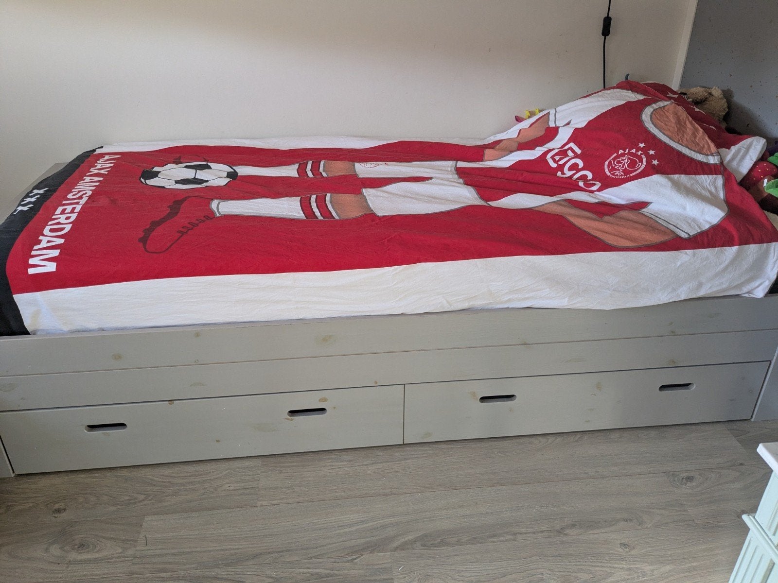 Woood Dennis bed met laden, 200x90 cm, Ophalen, Gebruikt, 90 cm, Eenpersoons