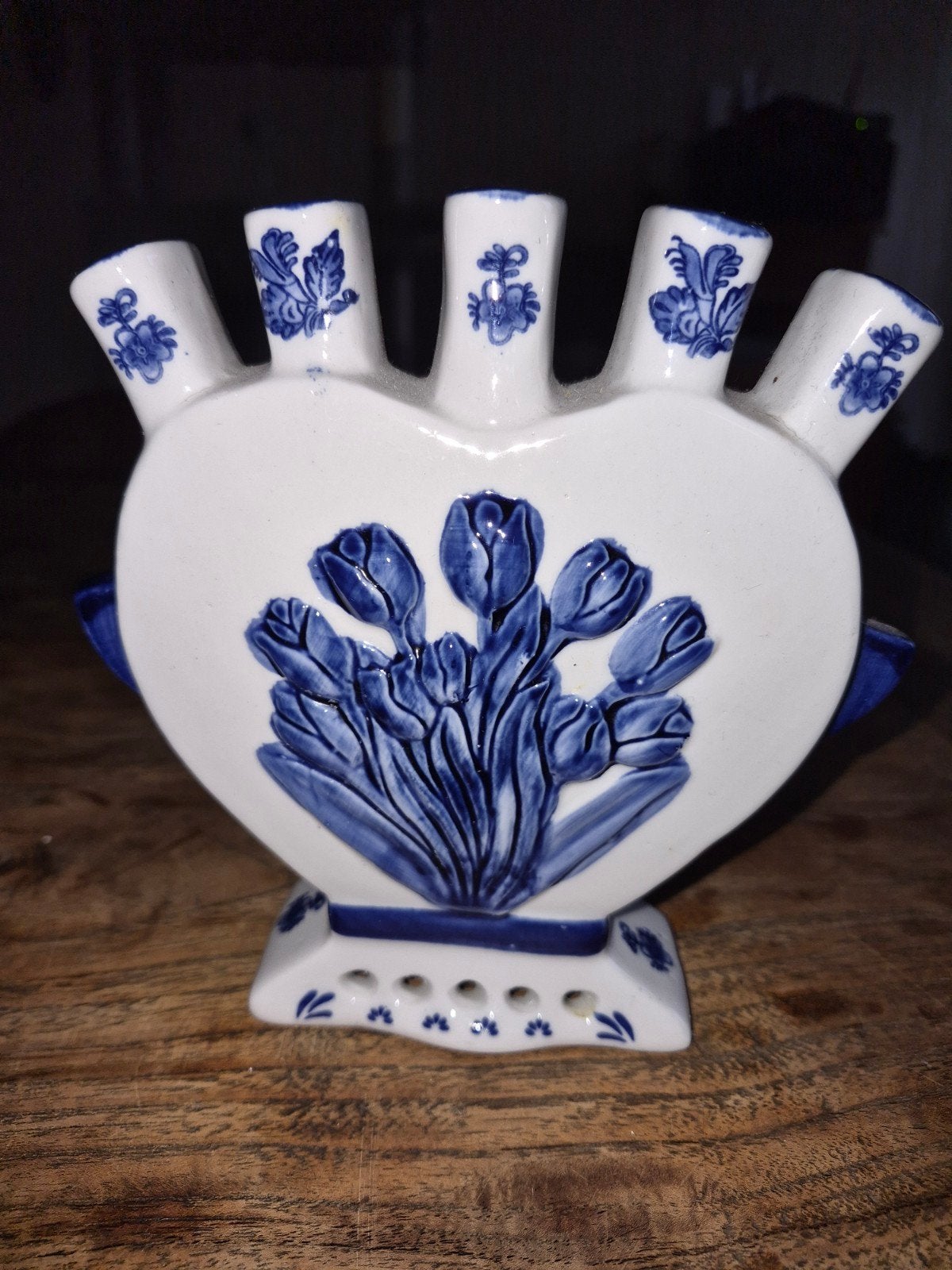 Delfs blauw tulpen vaasje, Ophalen of Verzenden, Blauw