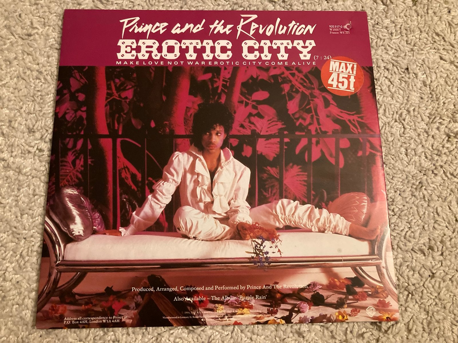 Prince and the Revolution - Erotic City  Let's Go Crazy Take, Originele persing, Ophalen of Verzenden, Gebruikt, 12 inch