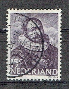 Nederland 1943 nr. 415 Zeeheld (!) Piet Hein ROTTERDAM, Postzegels en Munten, Verzenden, Gestempeld, Overige thema's