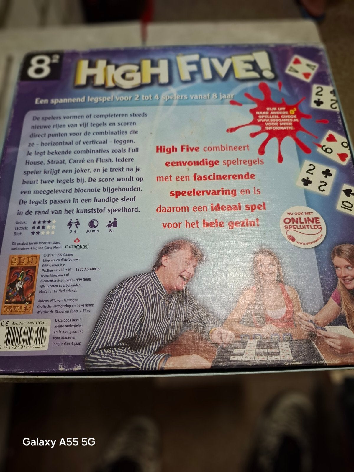 High Five! Bordspel - Kaartspel voor het hele gezin, Gebruikt, Info@999games.nl, Ophalen of Verzenden, Postbus 66230, 1320 AE Almere