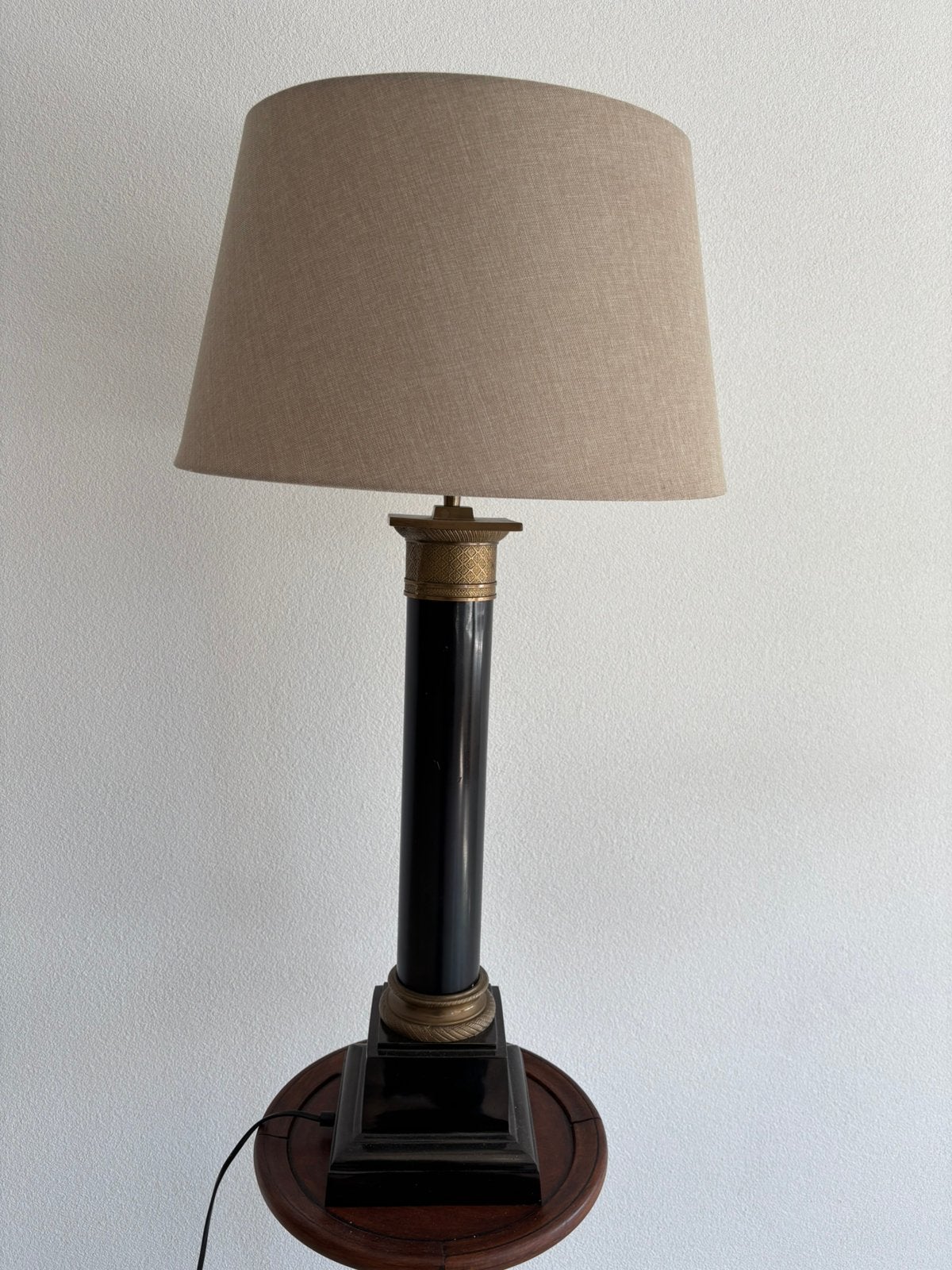 Grote zware landelijke schemerlamp / tafellamp, Ophalen, Met schakelaar, Overige merken, Zo goed als nieuw