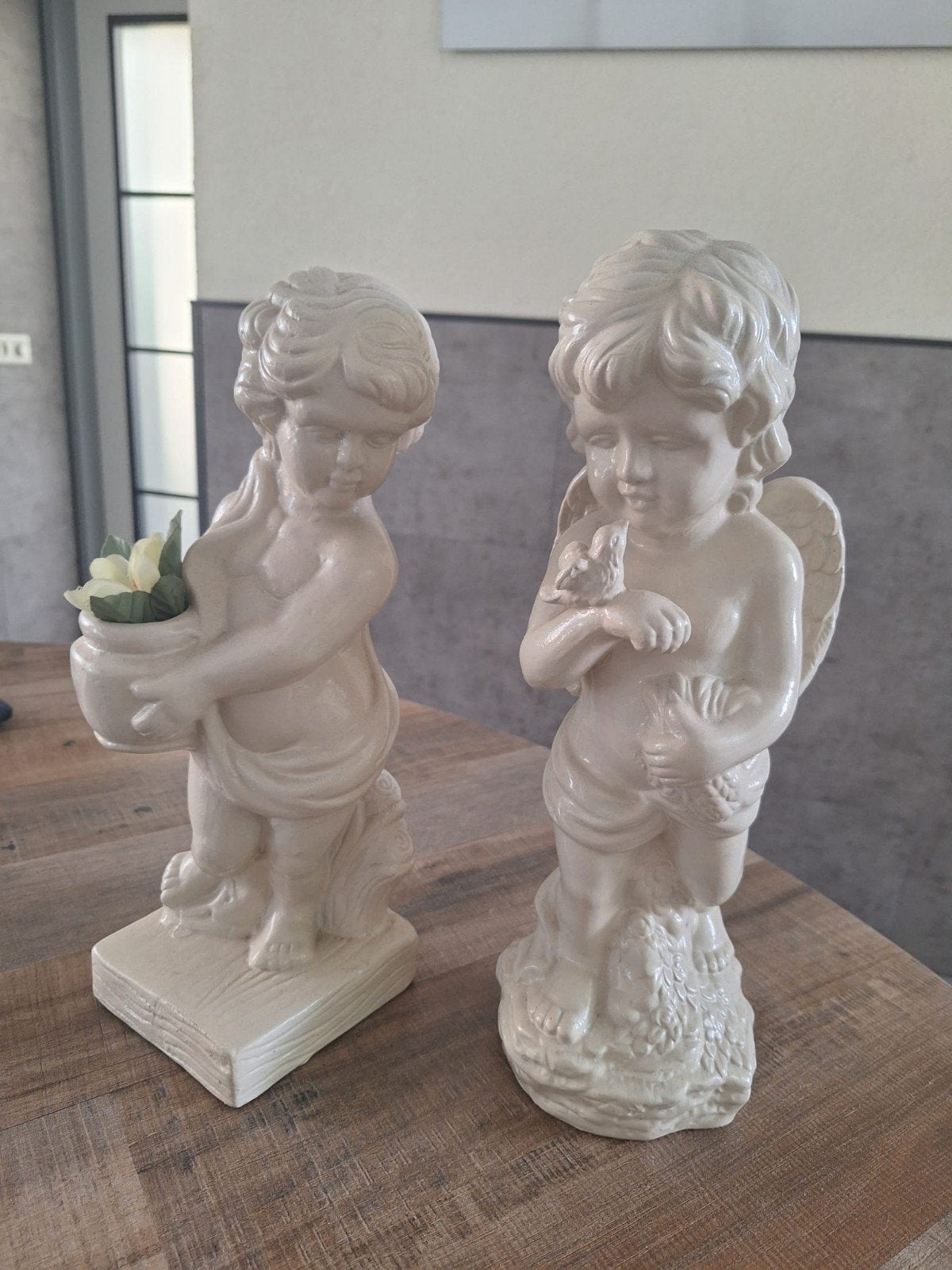 Set van 2 decoratieve engelenbeeldjes, Antiek en Kunst, Ophalen of Verzenden