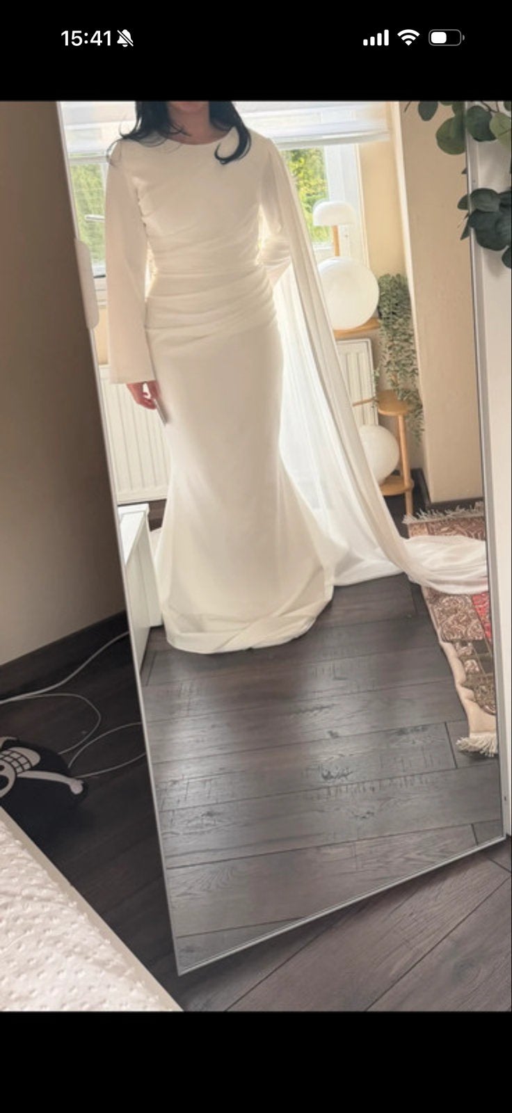 Laselins Witte verlovingsjurk, Ophalen of Verzenden, Zo goed als nieuw, Wit, Accessoires