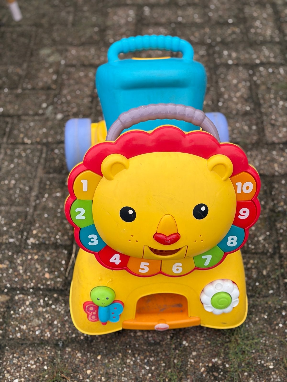 Fisher-Price Loopwagen Leeuw met Geluid en Licht, Ophalen, Gebruikt, Overige typen, Met licht
