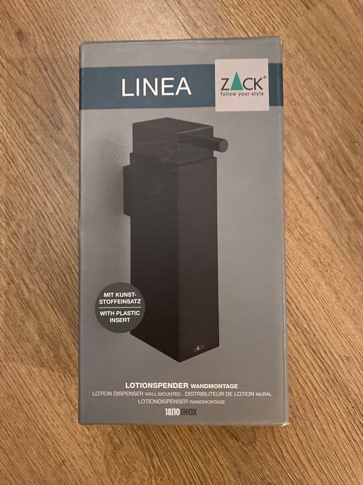 ZACK Linea Zeepdispenser Zwart - Nieuw in doos, Nieuw, Overige merken, Zwart, Zeepdispenser/zeepbakje