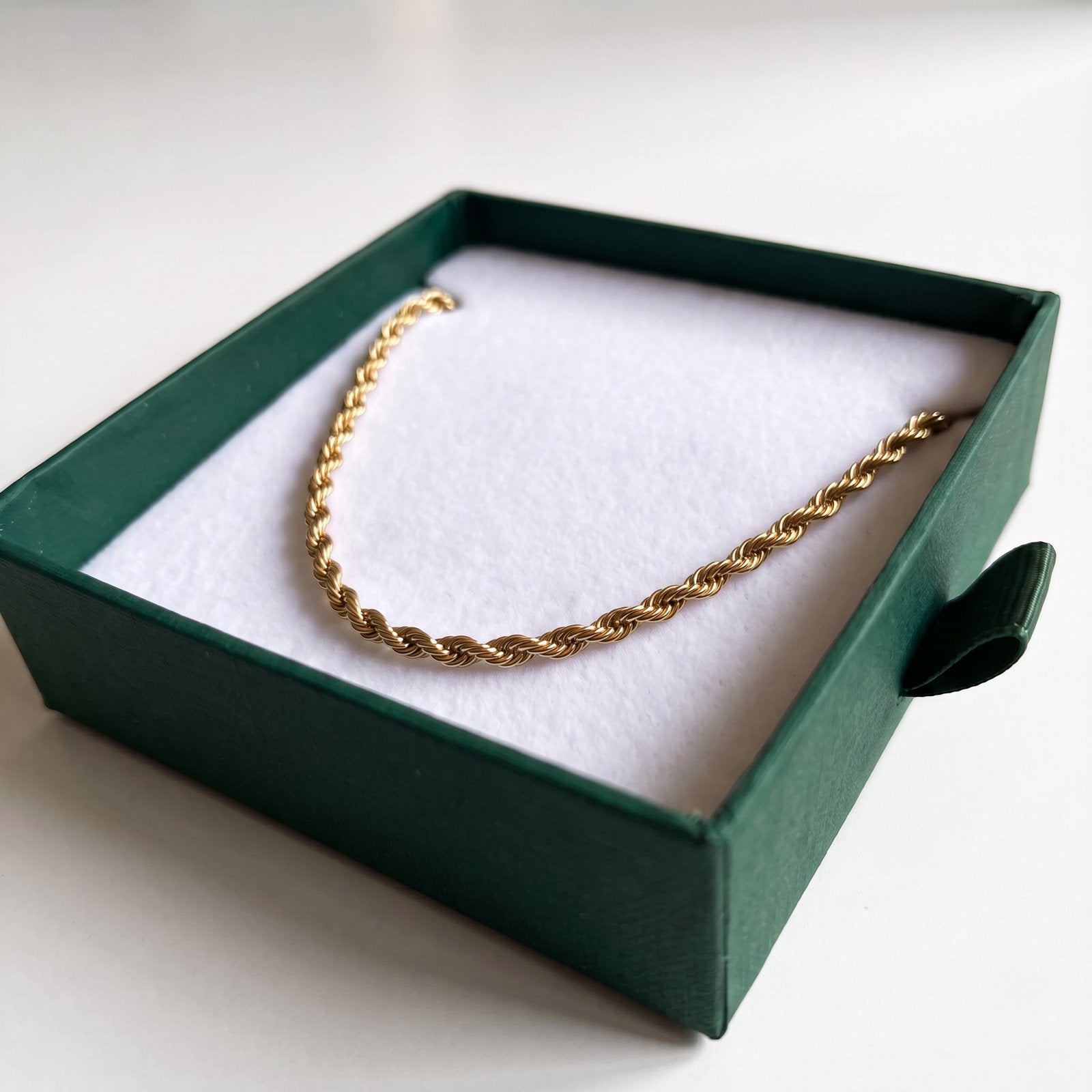HADES Luxe Ketting 3mm Rope Chain – 18K Gold Plated Set, Overige materialen, Nieuw, Ophalen of Verzenden, Goud