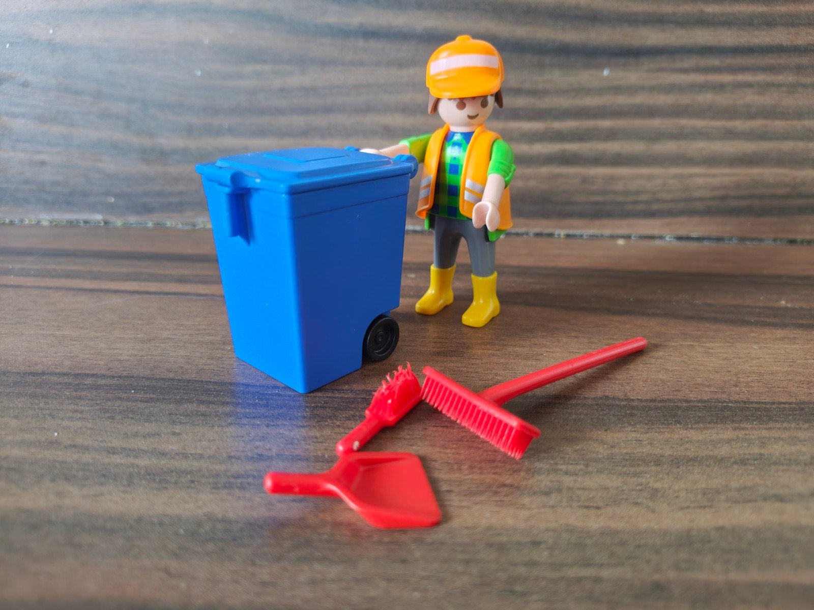 109. Playmobil vuilnisman met container en schoonmaakset, Ophalen of Verzenden, Zo goed als nieuw, Complete set, Overige typen