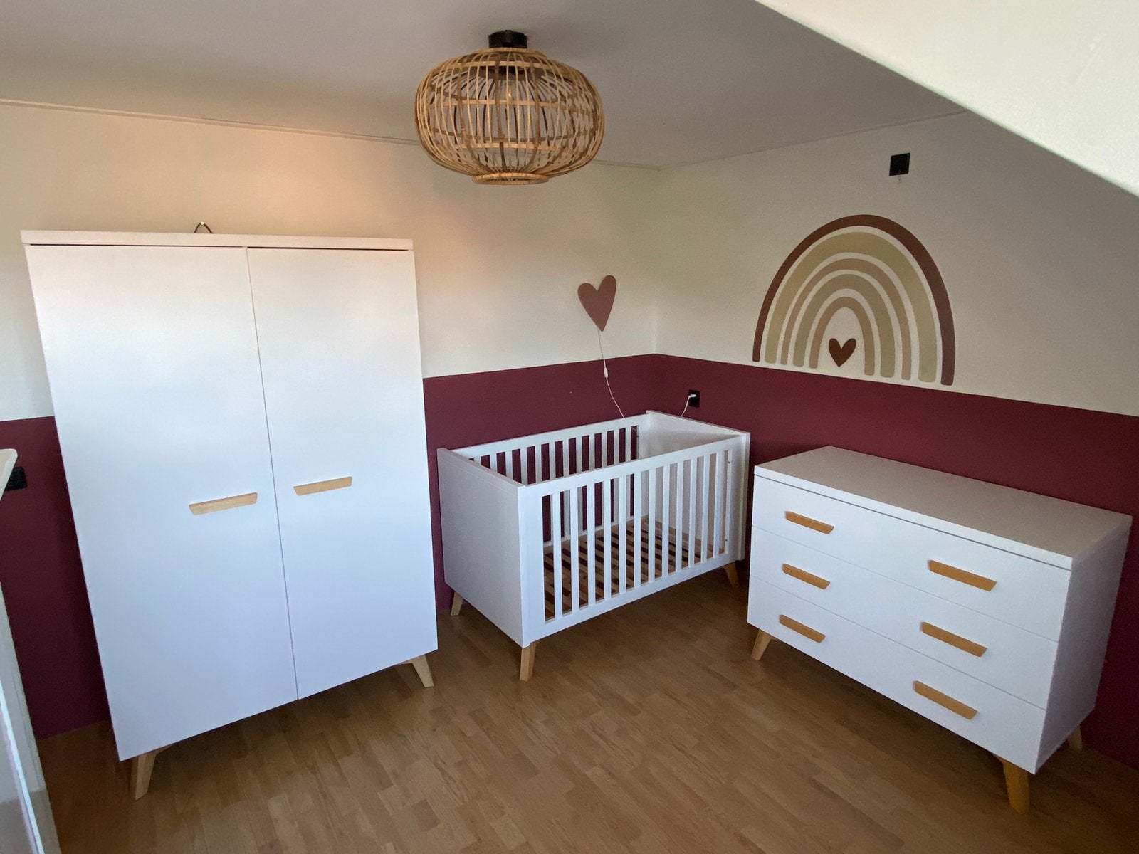 TWF Mika babykamer compleet 3 delig. Ledikant/commode/kast, Ophalen of Verzenden, Zo goed als nieuw