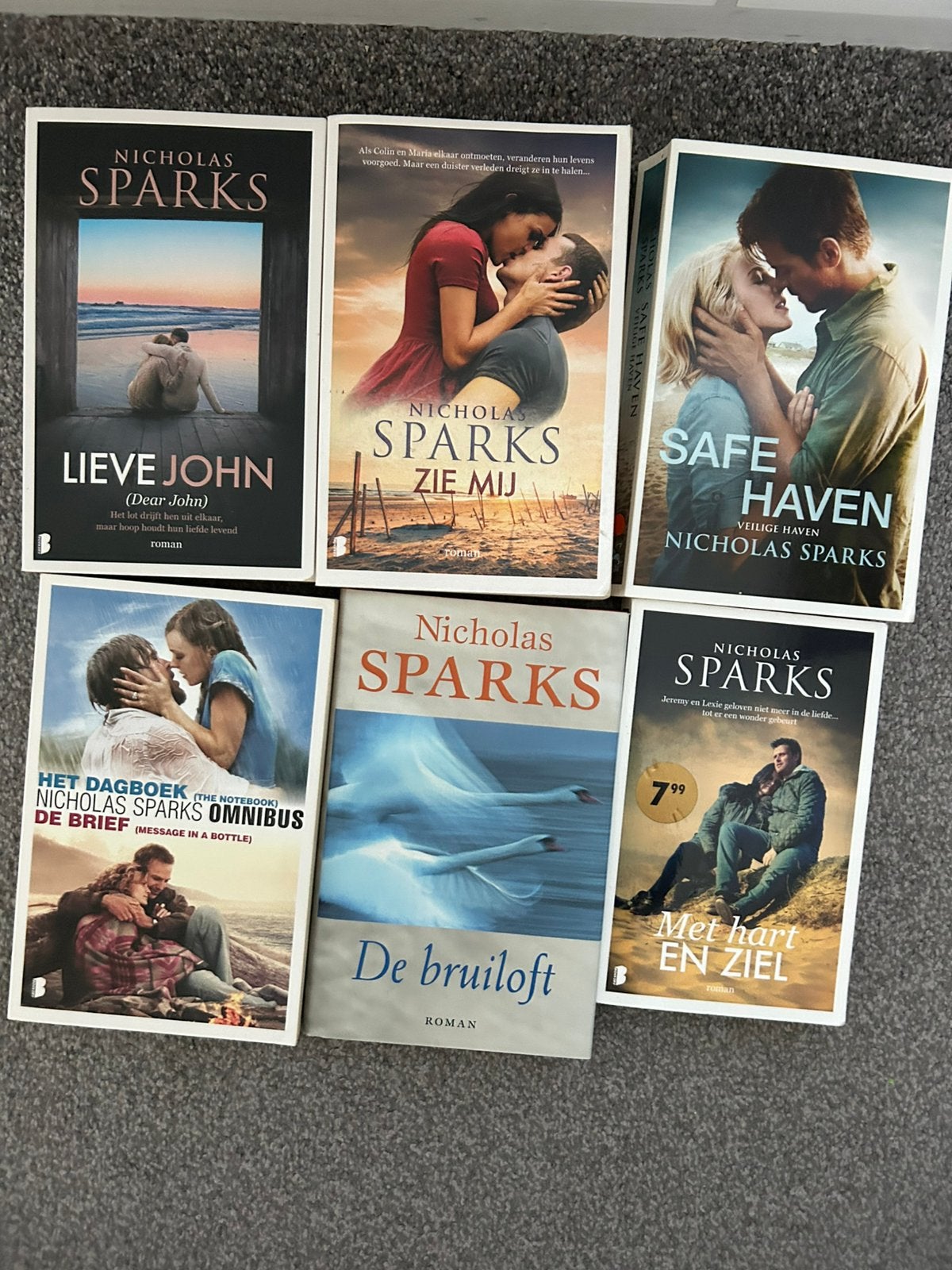 Nicholas Sparks 6 stuks, Boeken, Ophalen of Verzenden, Zo goed als nieuw