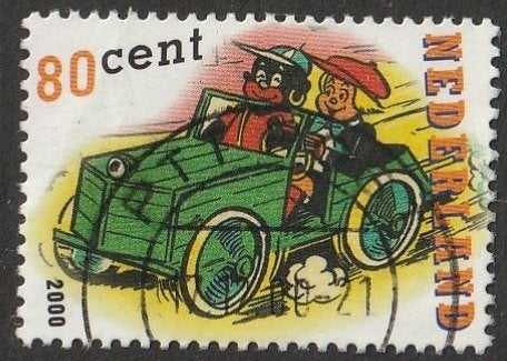 Nederland 2000 1920 Sjors&Sjimmie zeepkist, Gest PTT Post, Ophalen of Verzenden, Na 1940, Gestempeld