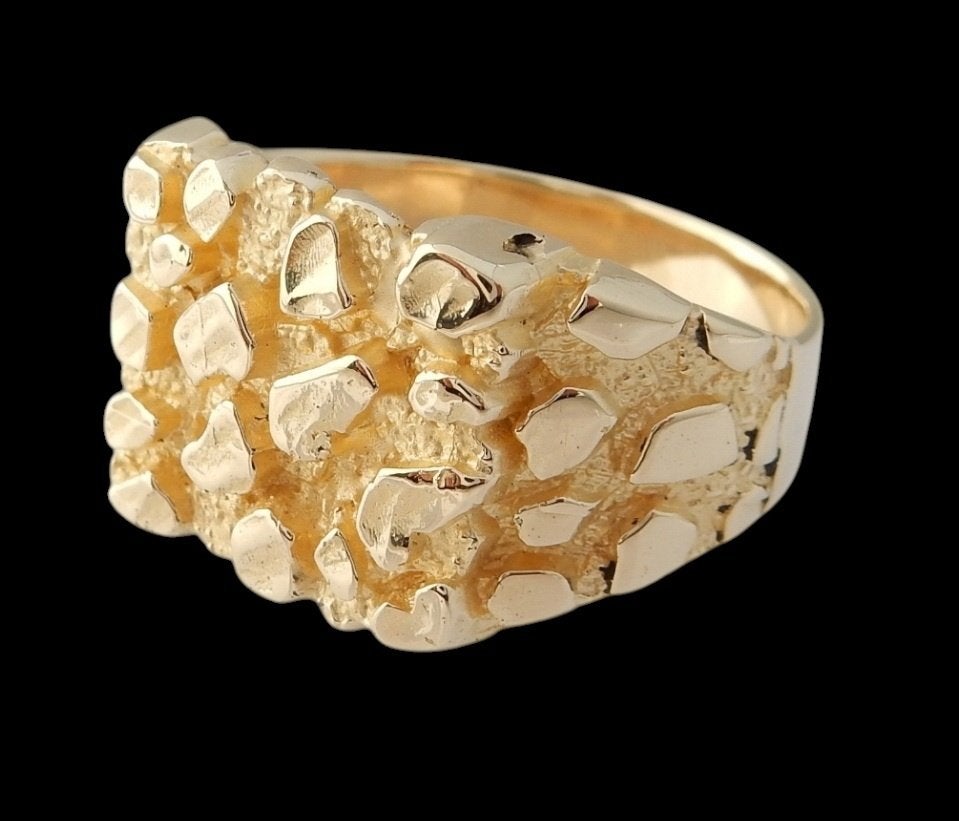 Zware brede 14 karaat Gouden Piet Piet Ring Herenring, Jw, 20 of groter, Heer, Nieuw