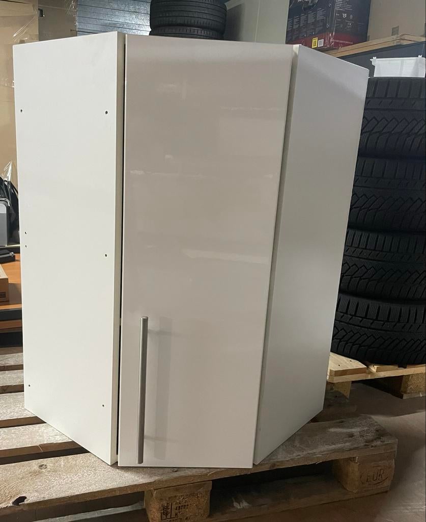 IKEA  hoekkast  hoogglans wit, Ophalen, Gebruikt