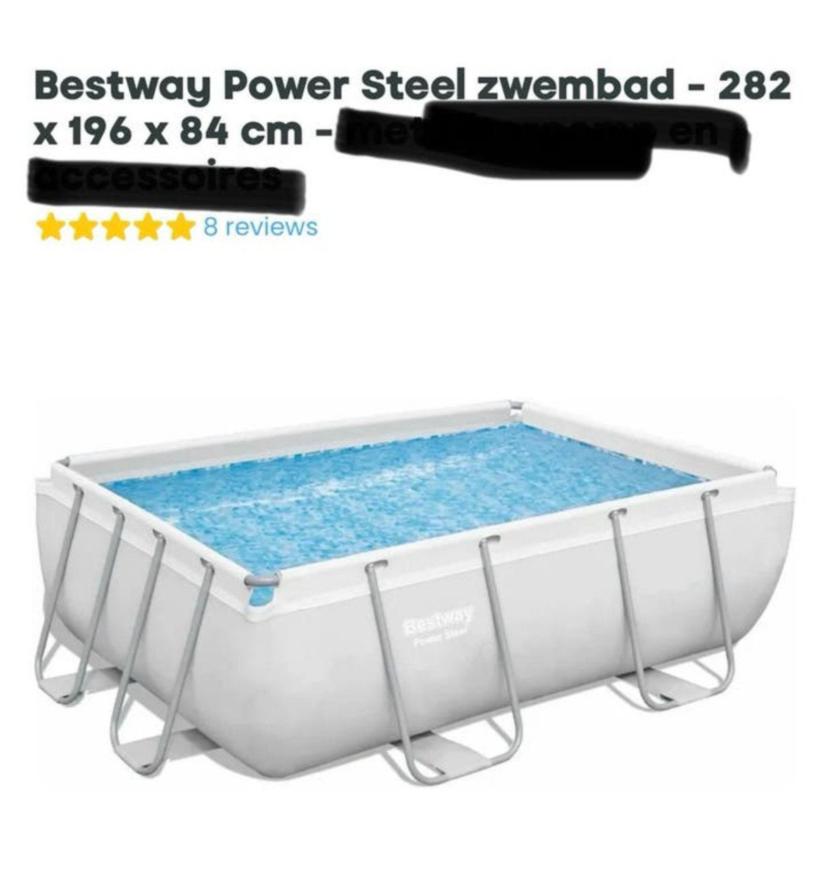Bestway power steel zwembad 282x196x84, Tuin en Terras, Zwembaden, Ophalen, Gebruikt, 200 tot 300 cm, 80 tot 120 cm