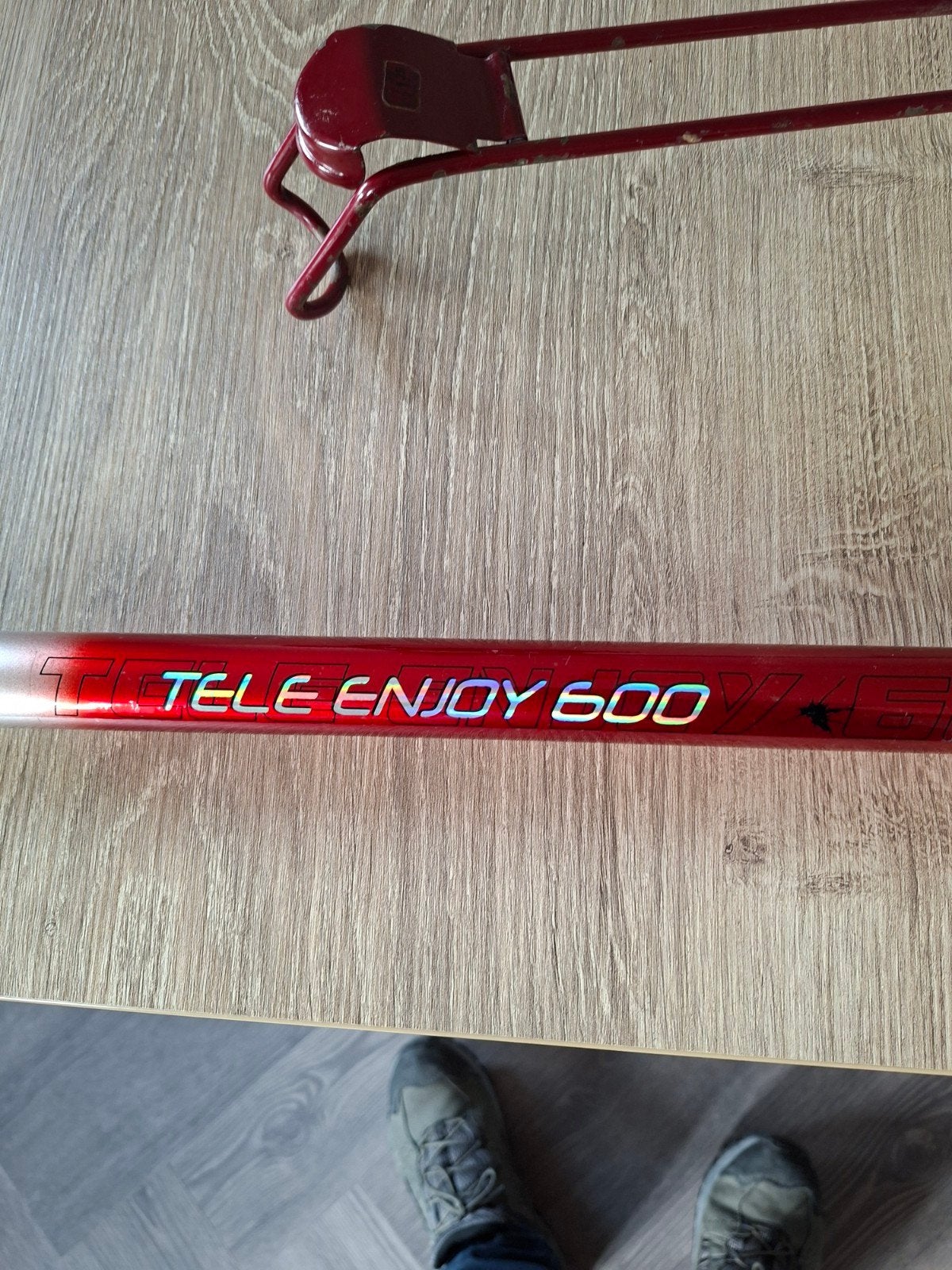 2 telescoophengels + 1 hengelsteun, Watersport en Boten, Ophalen, Gebruikt, Vaste hengel