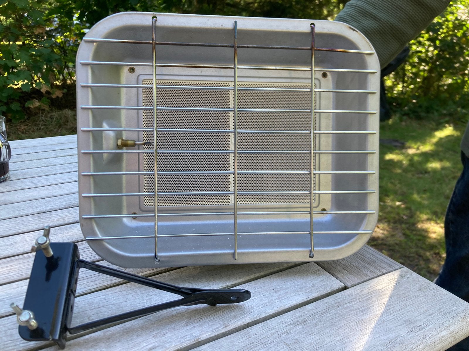 Infrarood gasstraler flesbeugel, Tuin en Terras, Ophalen of Verzenden, Zo goed als nieuw, Gas, Wand