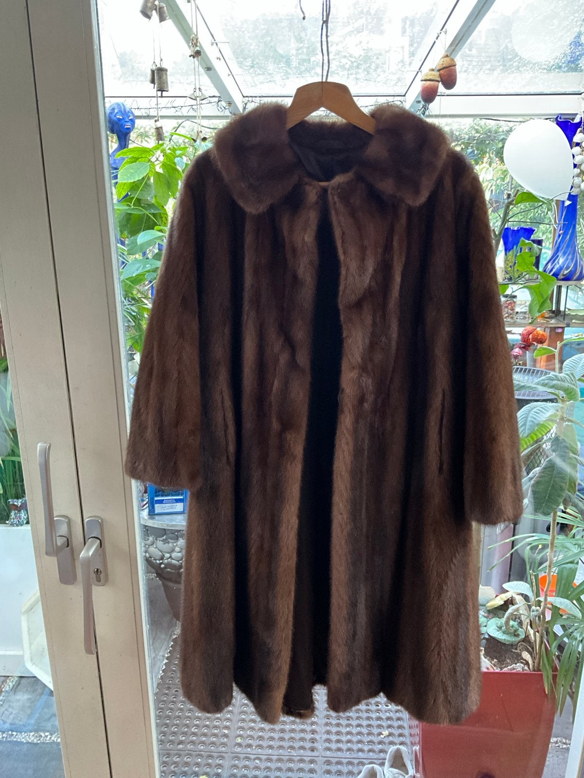 Luxe Vintage Nerts Bontjas - Tijdloze Elegantie, Ophalen of Verzenden, Zo goed als nieuw, Maat 42/44 (L), Bruin