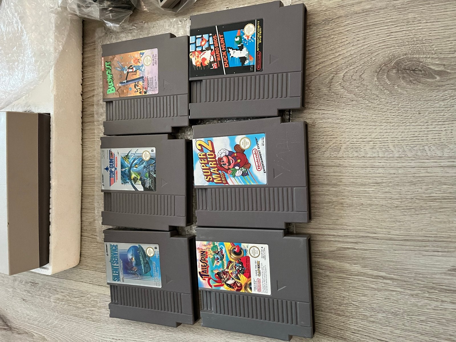 Nintendo NES Action Set met 6 games en accessoires, Ophalen, Gebruikt, Met 2 controllers, Met games