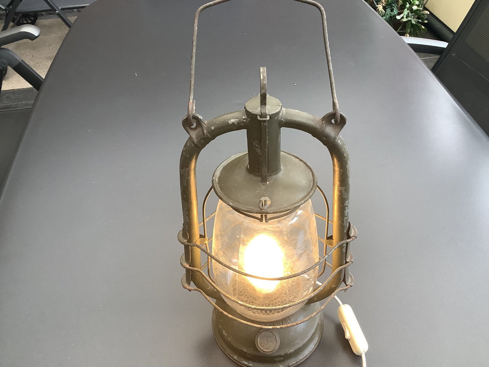 Orginele brocante Rhewum stormlamp Euro 15, Ophalen, Overige soorten