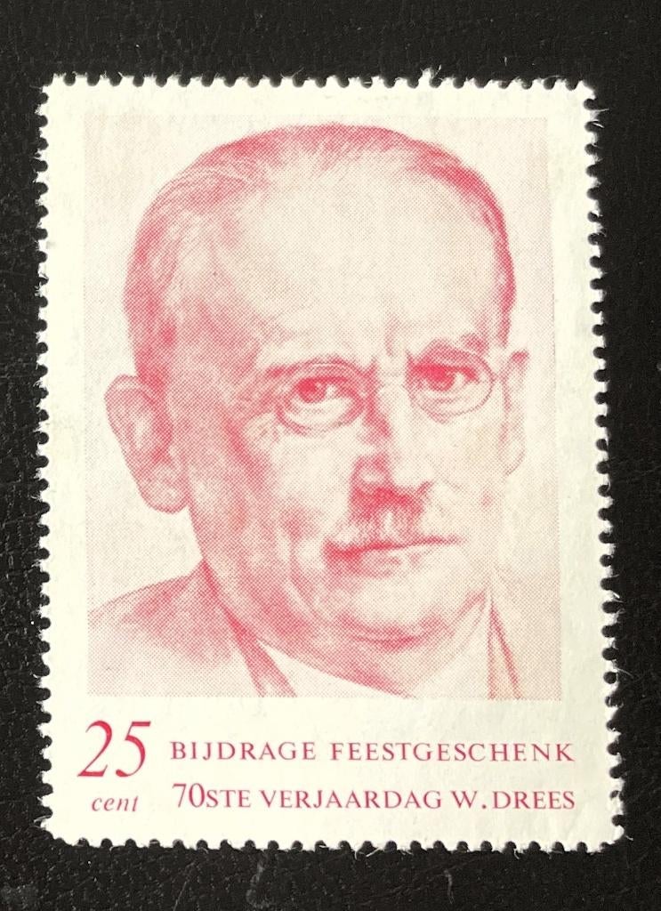 Willem Drees - reclamezegel voor feestgeschenk - 1956, Postzegels en Munten, Postzegels | Nederland, Verzenden, Na 1940, Postfris