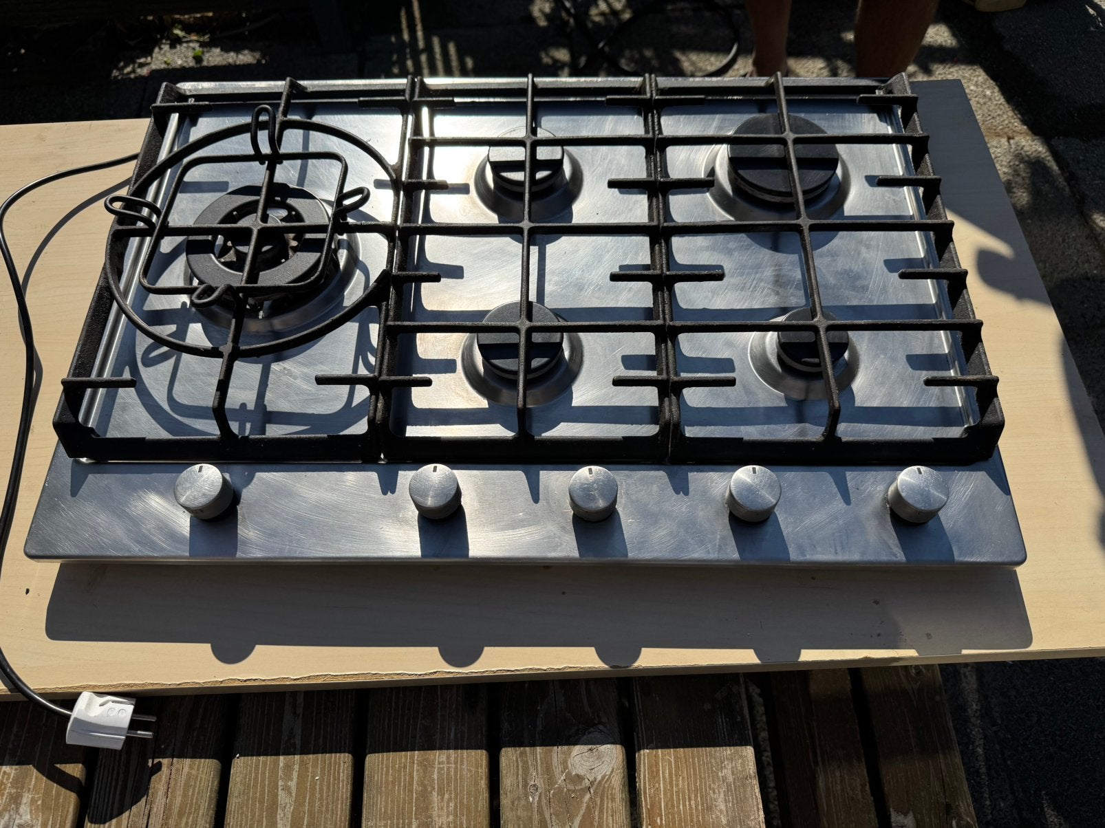 Kookplaat 5 pits flessengas ,afzuigkap,spoelbak etc, Ophalen, Zo goed als nieuw, Inbouw, Gas