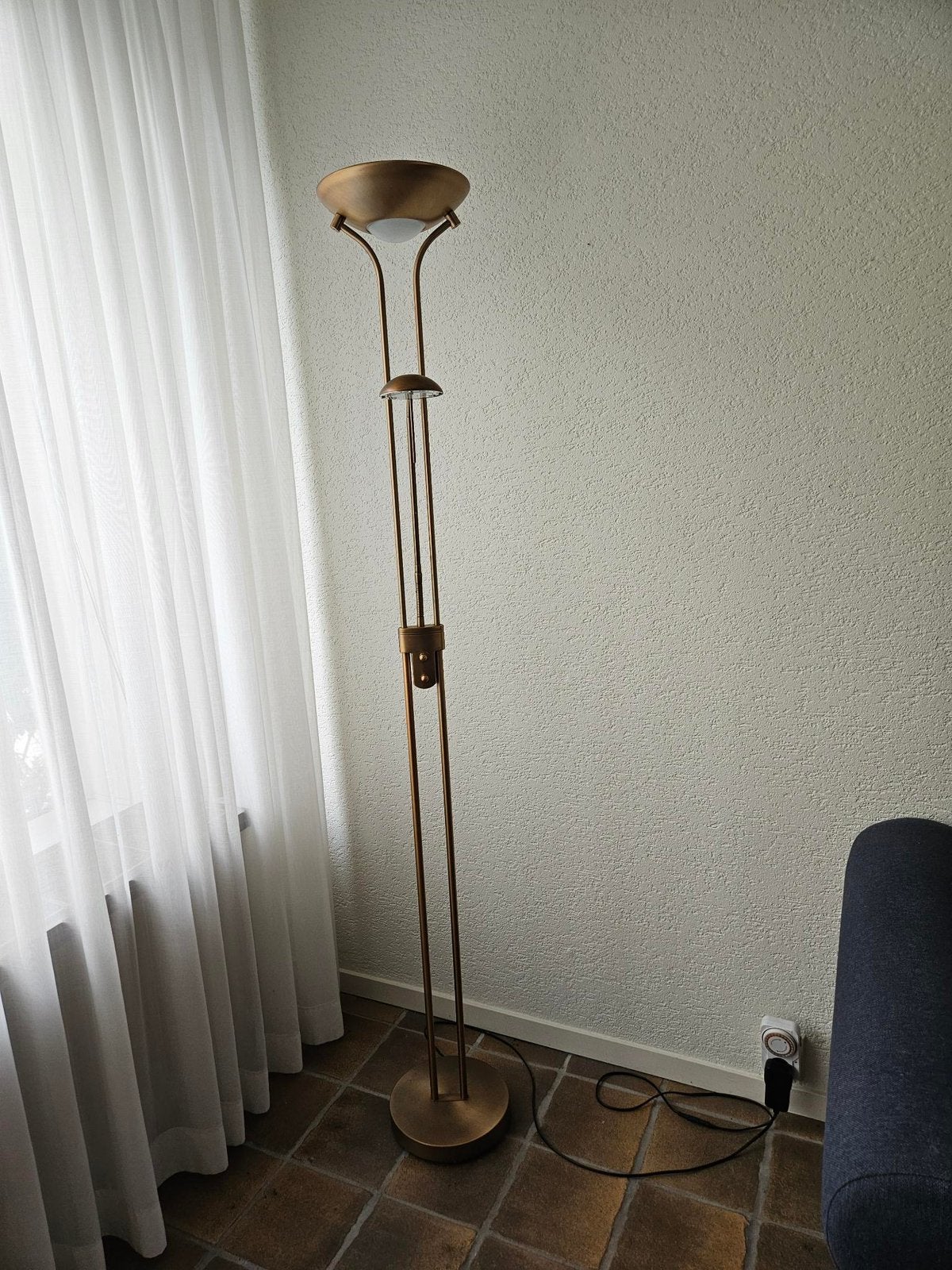 Staande lamp, Huis en Inrichting, Lampen | Vloerlampen, Ophalen, Gebruikt, Metaal, 150 tot 200 cm