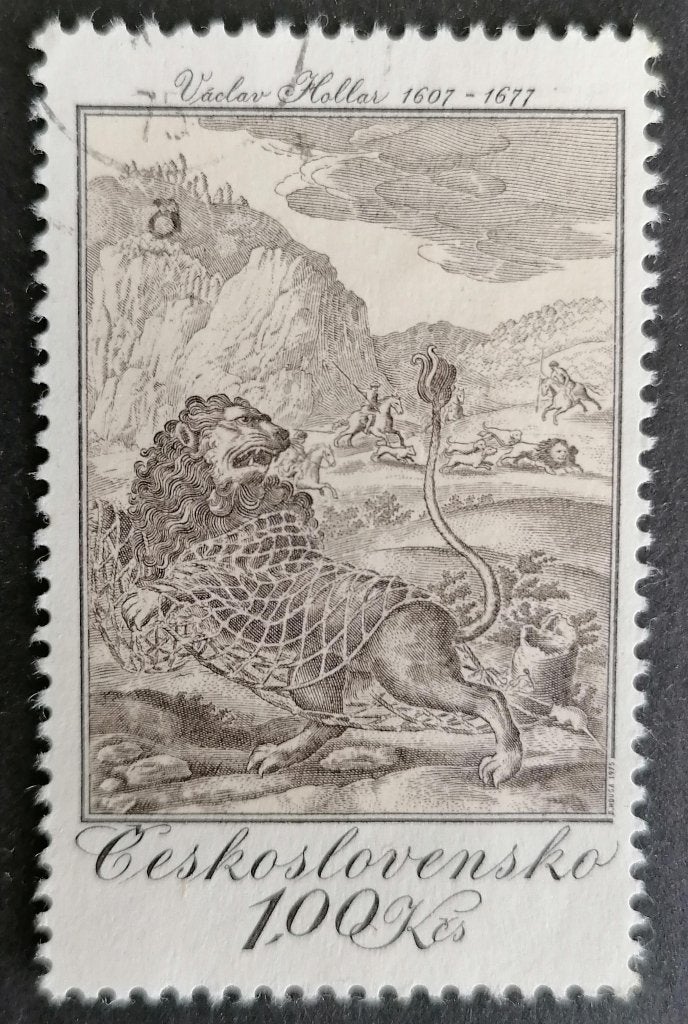 TSJECHOSLOWAKIJE - Gravures met jachttaferelen 1975, Ophalen of Verzenden, Overige landen, Gestempeld