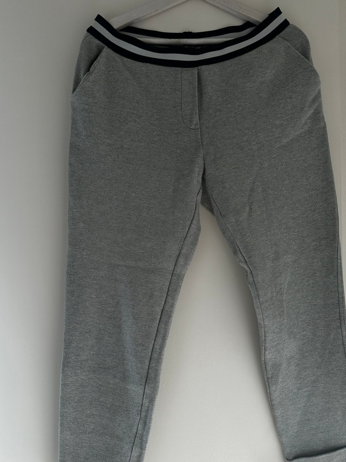 Purdey katoenen broek met elastische band maat L, Verzenden, Zo goed als nieuw, Grijs, Lang
