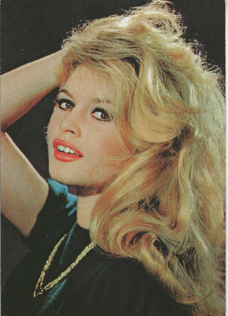 Filmsterren ansichtkaart Brigitte Bardot, Verzamelen, Verzenden, 1960 tot 1980, Ongelopen, Sterren en Beroemdheden