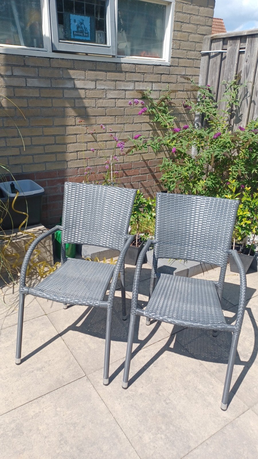 Wicker tuinstoelen - nette staat, niet doorgezakt, Ophalen, Gebruikt, Wicker